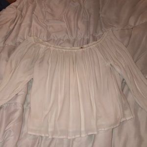Hollister white off the shoulder long sleeve
